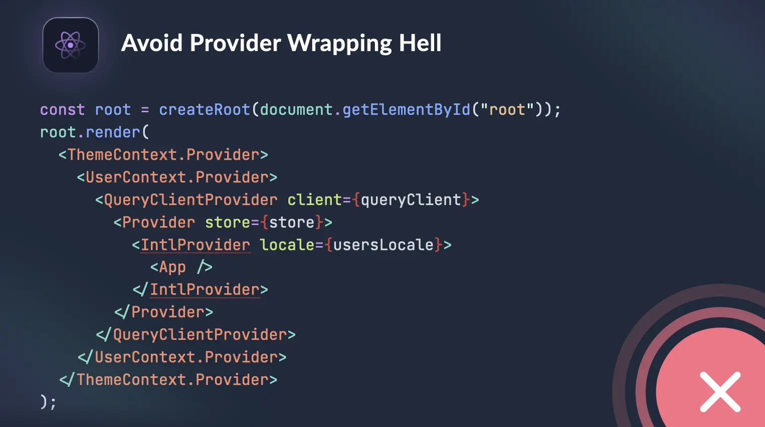 How to avoid provider hell in React